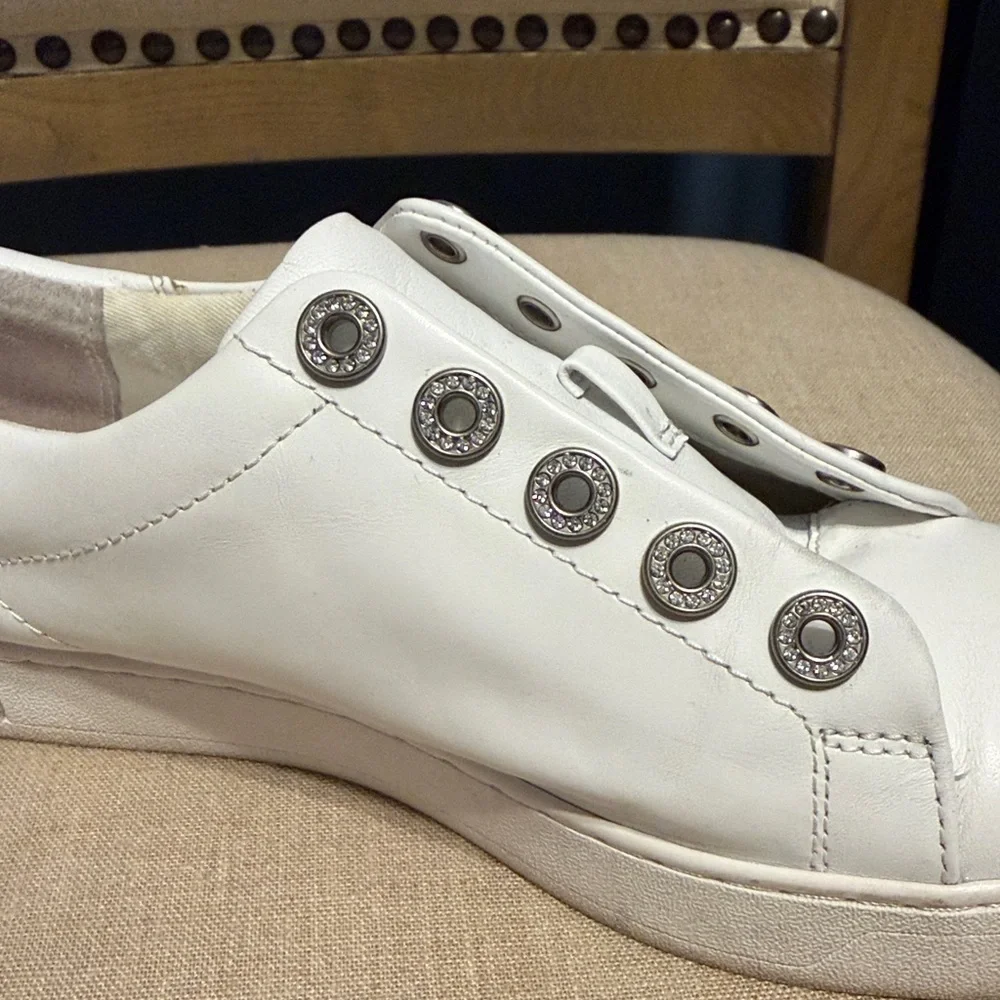 Michael Kors Women’s White Leather Sneakers, Size 9M